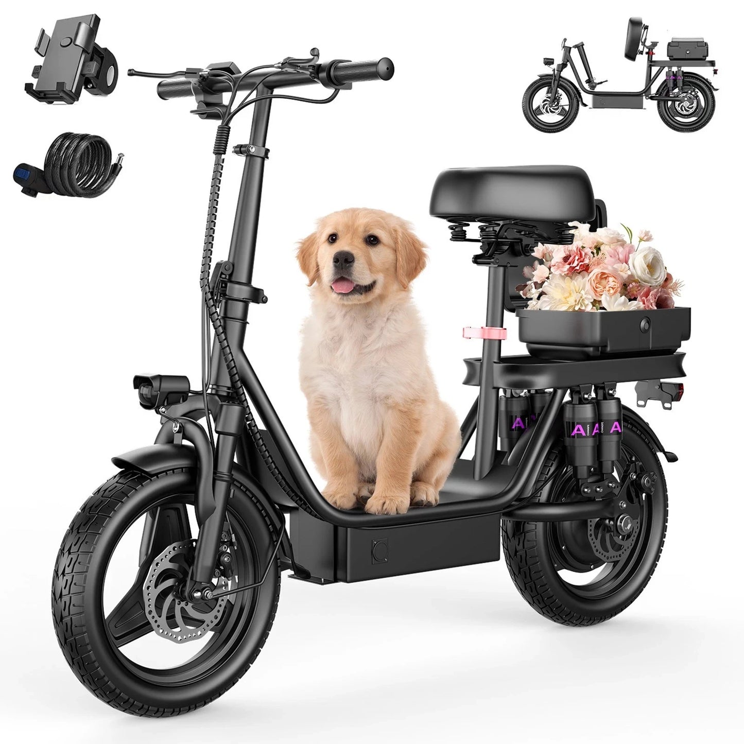 Uplee GQ8 Folding Electric Bike With 500W Brushless Motor