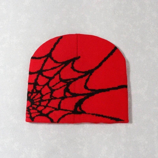 Spider Embroidered Knitted Winter Beanie Hat For Adults