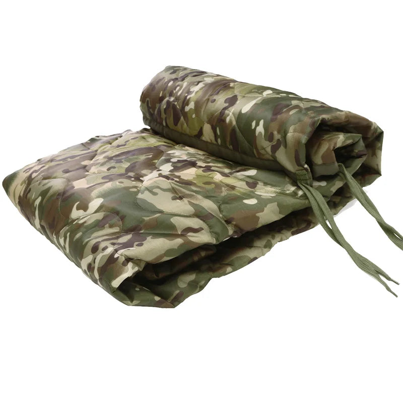 Tactical Camouflage Quilted Water Repellent Blanket For Camping Hunting
