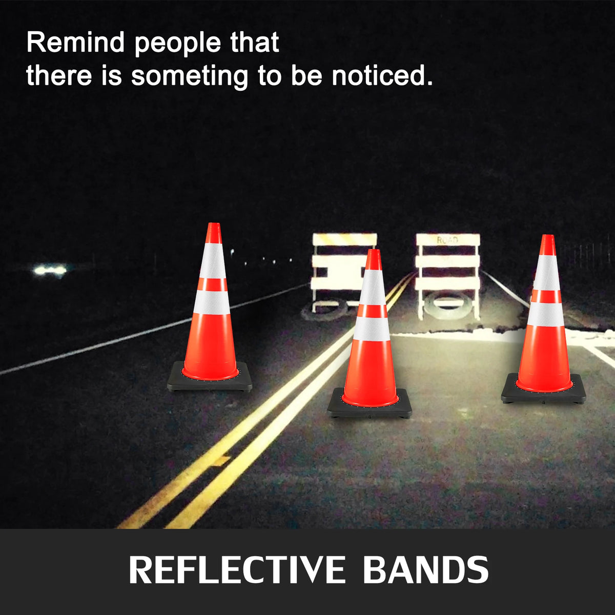 SucceBuy Reflective Traffic Safety Cones For Road Construction Work