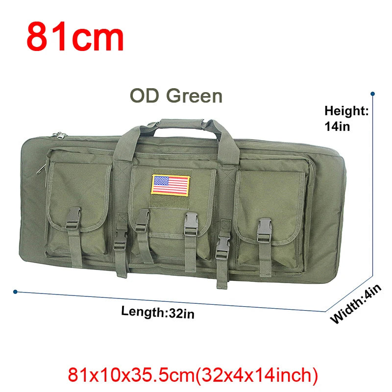 LQARMY Tactical Double Rifle Case Molle Hunting Airsoft Backpack