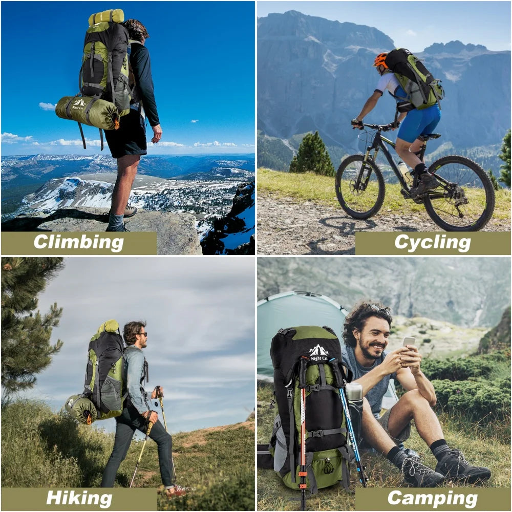 Night Cat Lightweight Hiking Backpack For Outdoor Camping And Travel