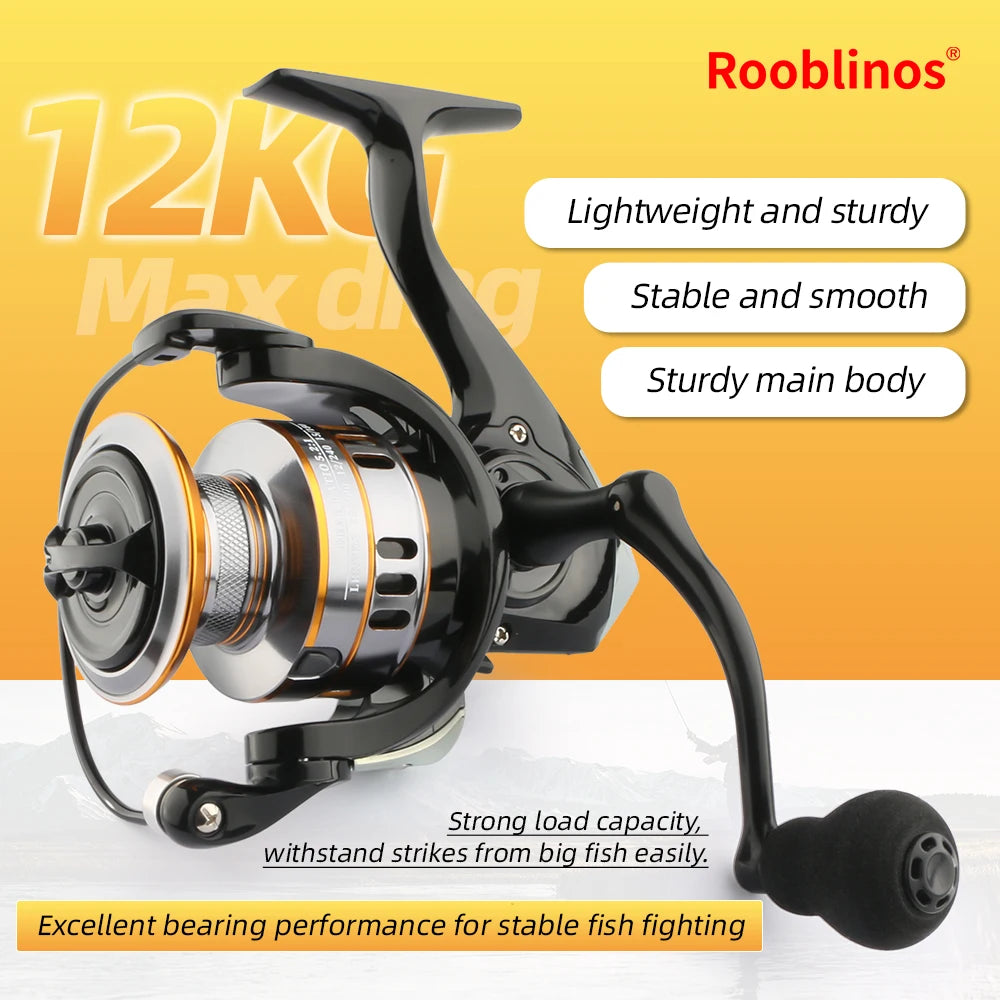 Rooblinos RY Smooth Spinning Fishing Reel With Ergonomic EVA Knob