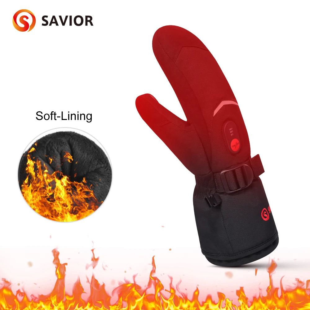 Snow Deer Heated Waterproof Winter Gloves For Cycling