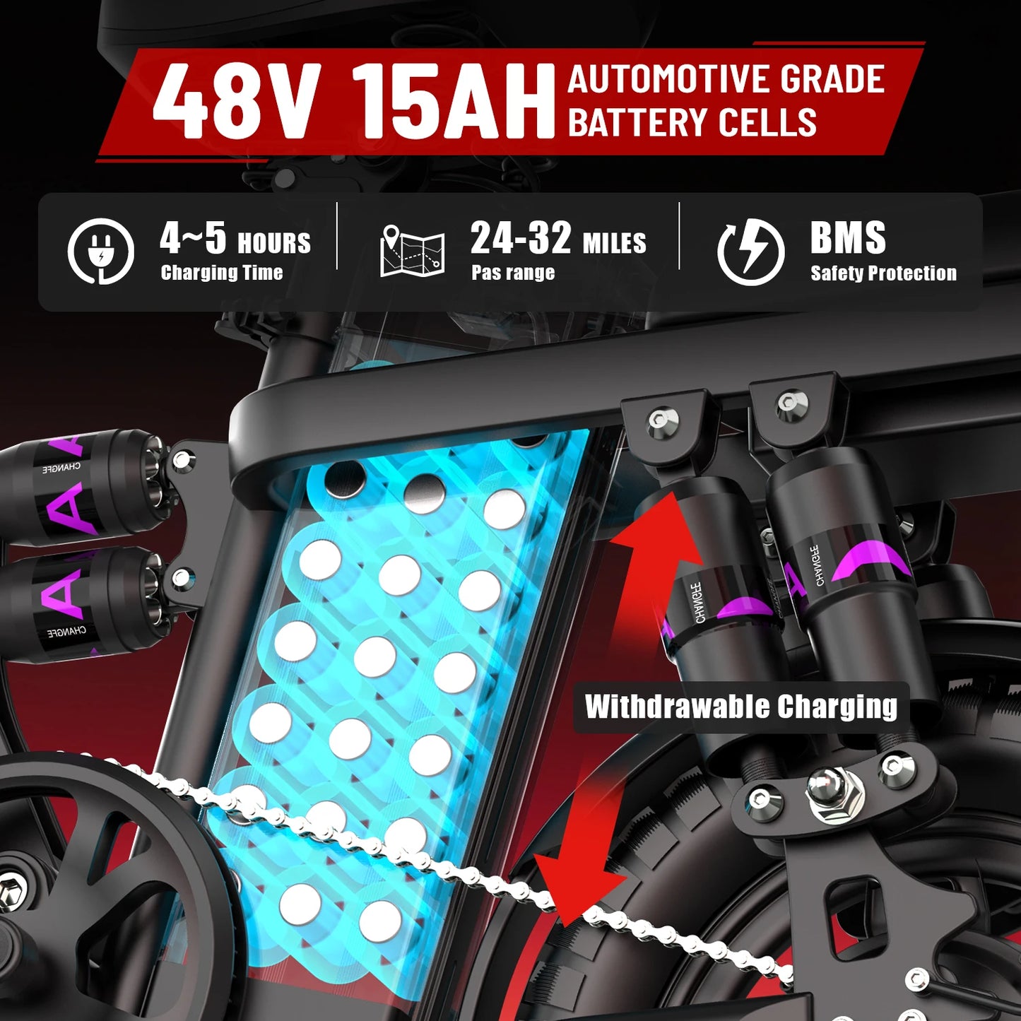 Uplee GE5 500W Electric Bike With 48V Removable Battery