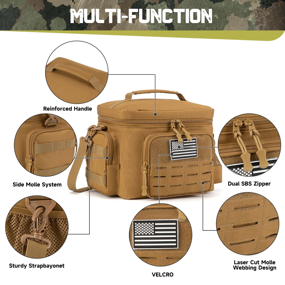 ReFire Gear Men's Tactical Insulated Work Lunch Bag Leakproof Durability