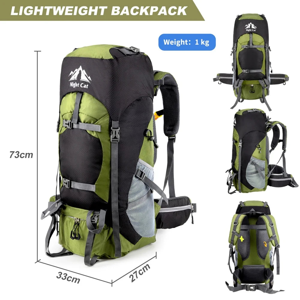 Night Cat Lightweight Hiking Backpack For Outdoor Camping And Travel