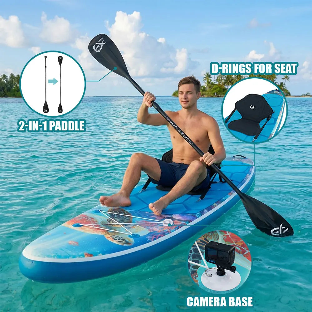 InnoExpo Premium Inflatable Stand Up Paddle Board Non Slip Deck