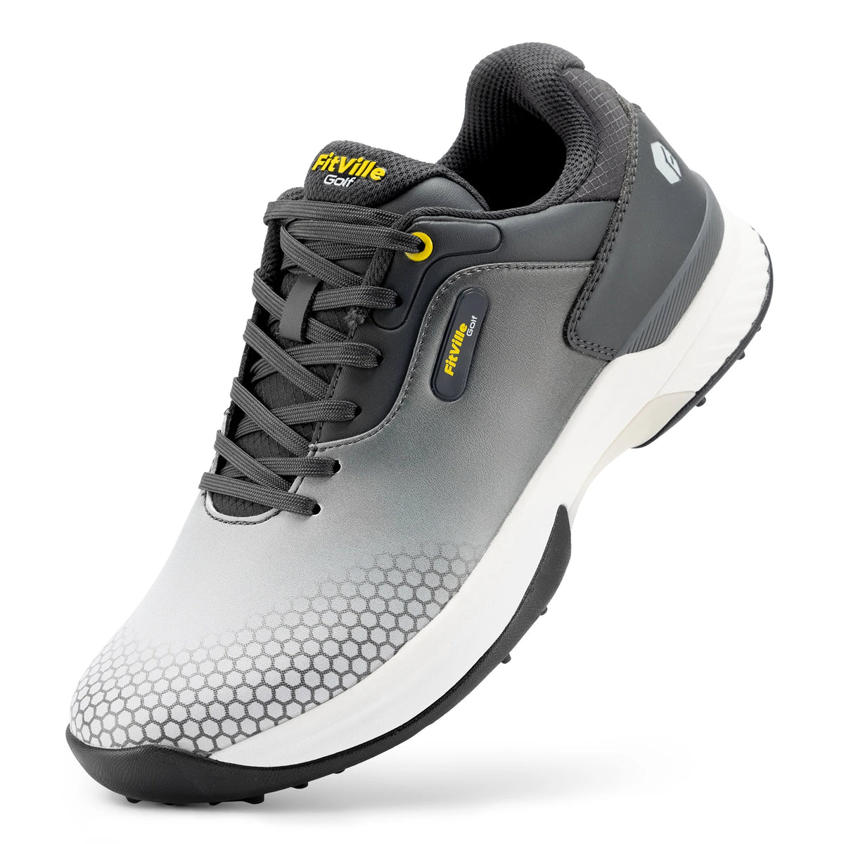 FitVille Men Wide Comfortable Golf And Pickleball Walking Shoes
