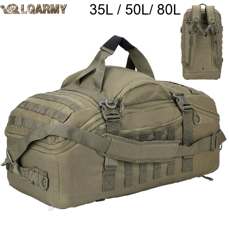 LQARMY Tactical Backpack With Molle Pockets For Travel Hiking