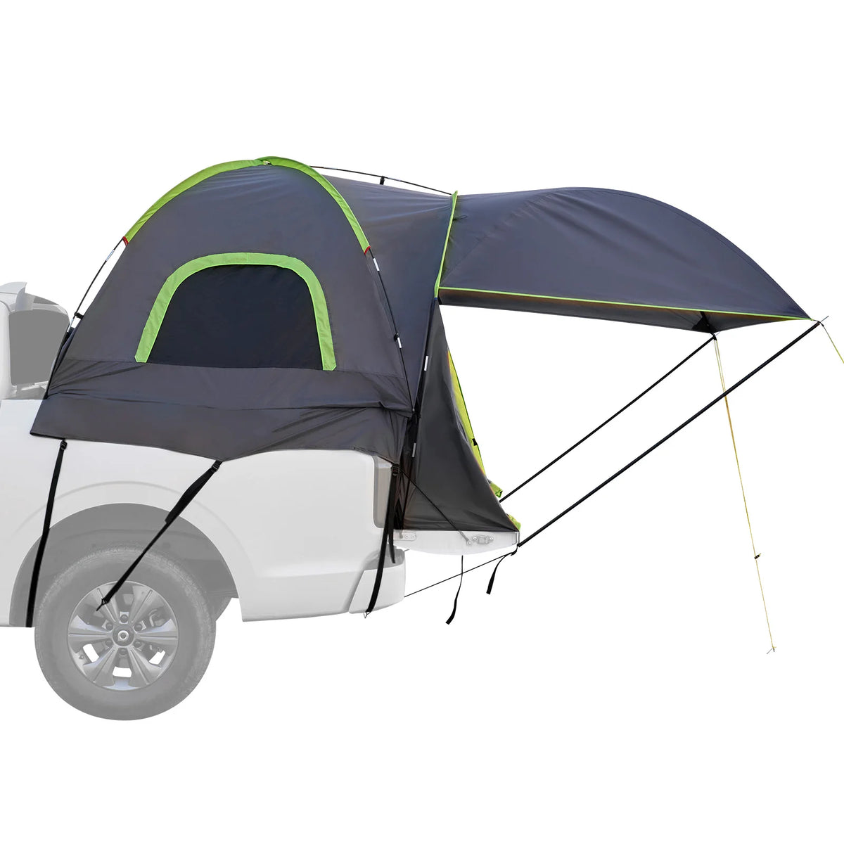 SucceBuy Waterproof Pickup Truck Tent With Expandable Awning For Camping
