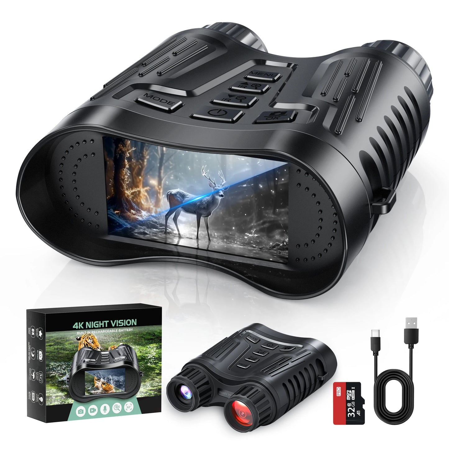 Letcmoi Rechargeable Night Vision Telescope With 8x Zoom And Camera