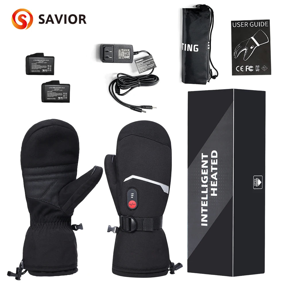 Snow Deer Heated Waterproof Winter Gloves For Cycling