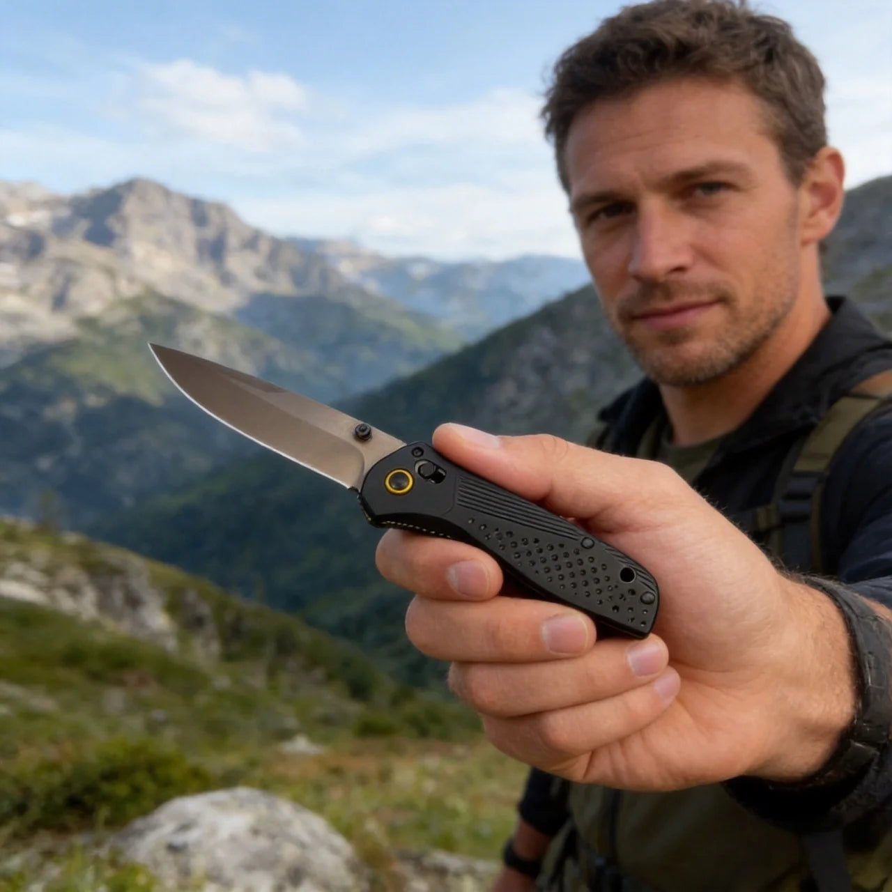 HX Outdoors 9Cr18MoV Stainless Steel Axis Lock Folding Pocket Knife