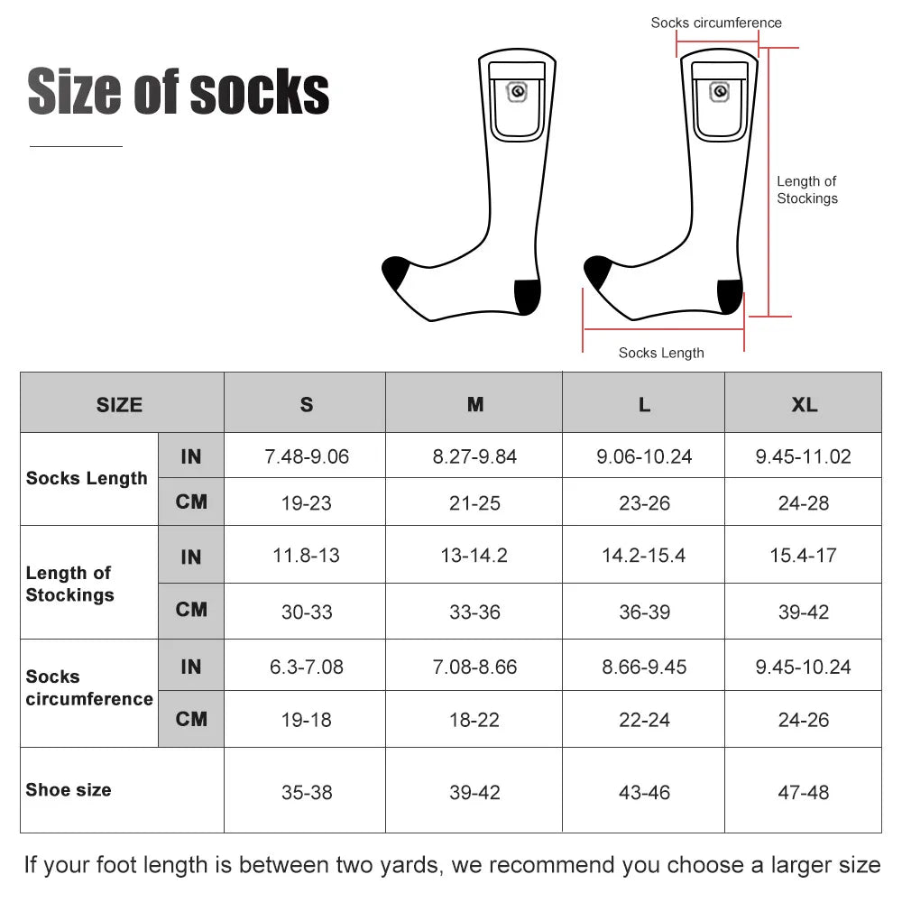 Savior Rechargeable Heated Socks For Winter Outdoor Sports Comfort