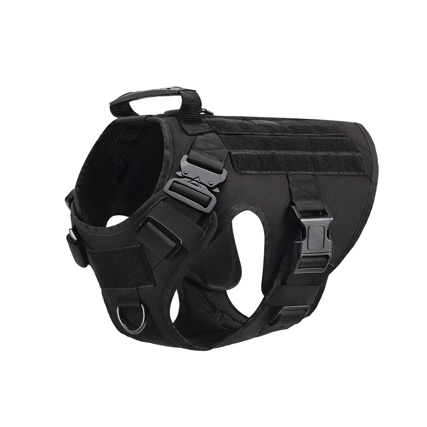 Padded Tactical Dog Harness With Quick Release Molle Pockets