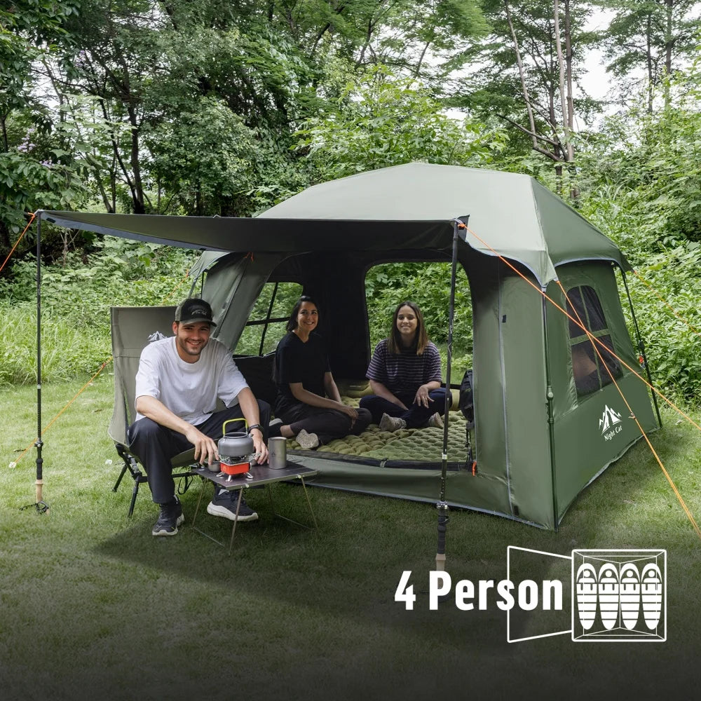 Night Cat Waterproof Popup Camping Tent With Instant Easy Setup
