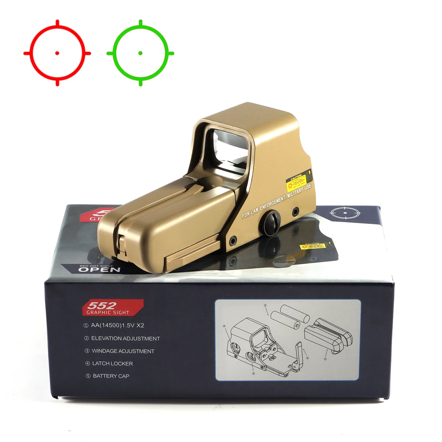 Bestsight Tactical Holographic Reflex Sight Scope For Hunting Rifles