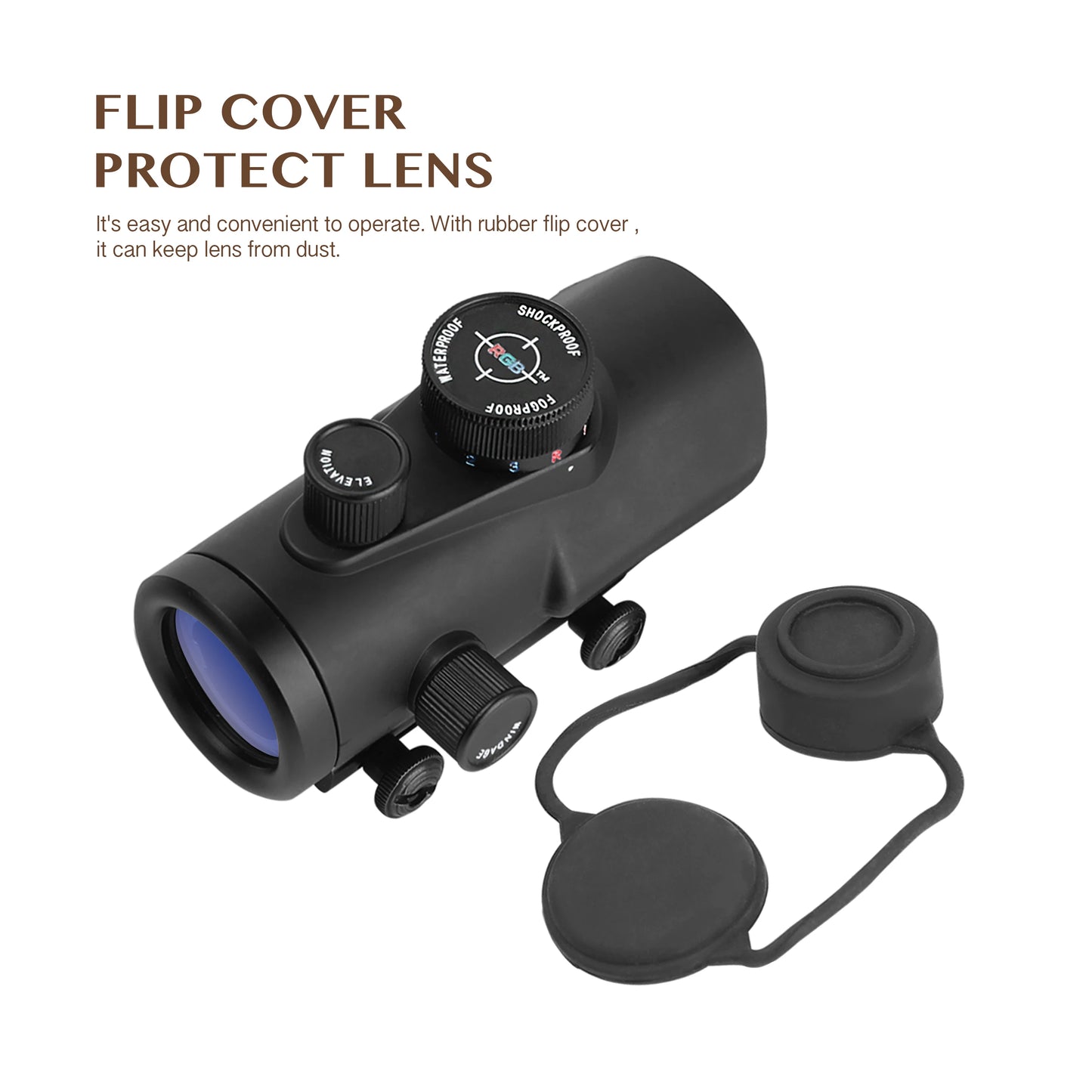 Tactical Reflex Dot Sight Scope For Rifles With Adjustable Brightness