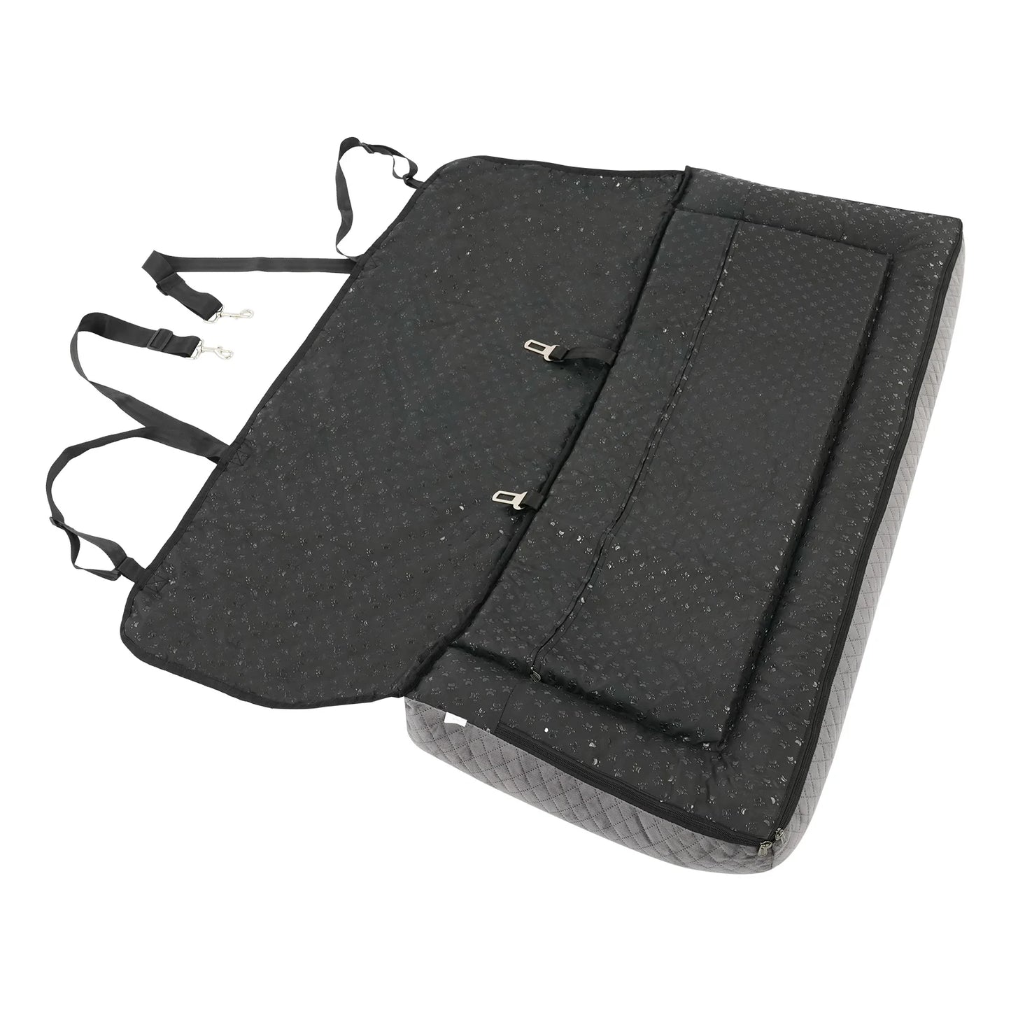 Bymaocar Dog Car Travel Seat With Safety Tethers For Pets