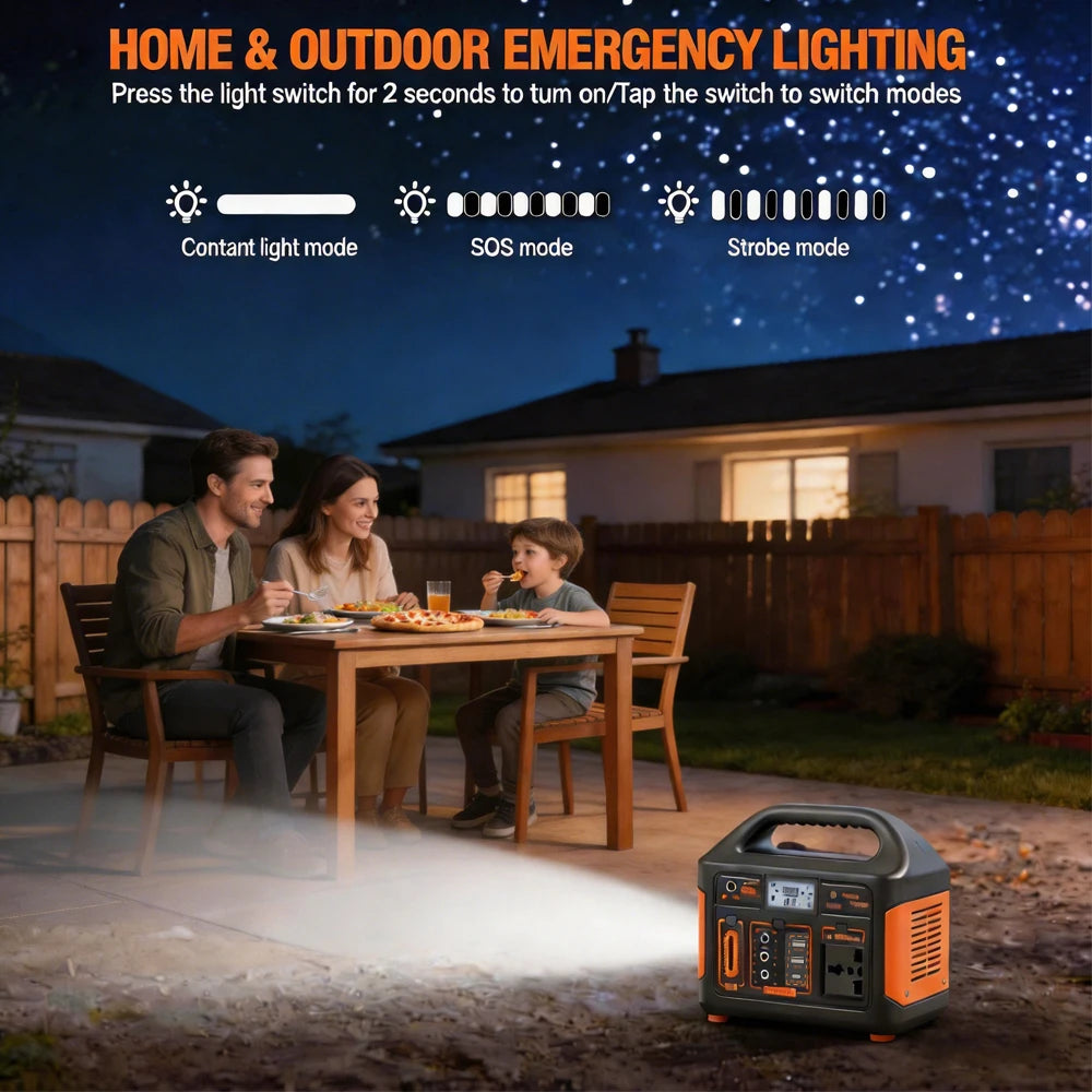 GaiaRay 500W Portable Power Station Featuring Reliable LiFePO4 Solar Backup