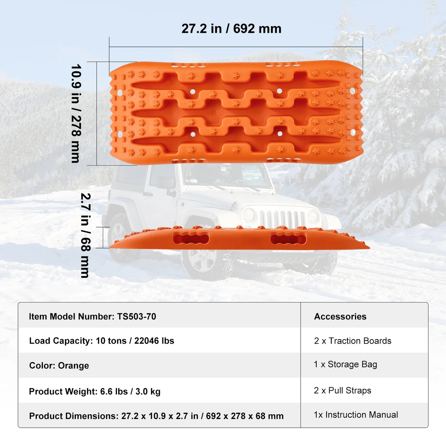 SucceBuy 10 Ton Traction Boards for Off Road Vehicle Recovery