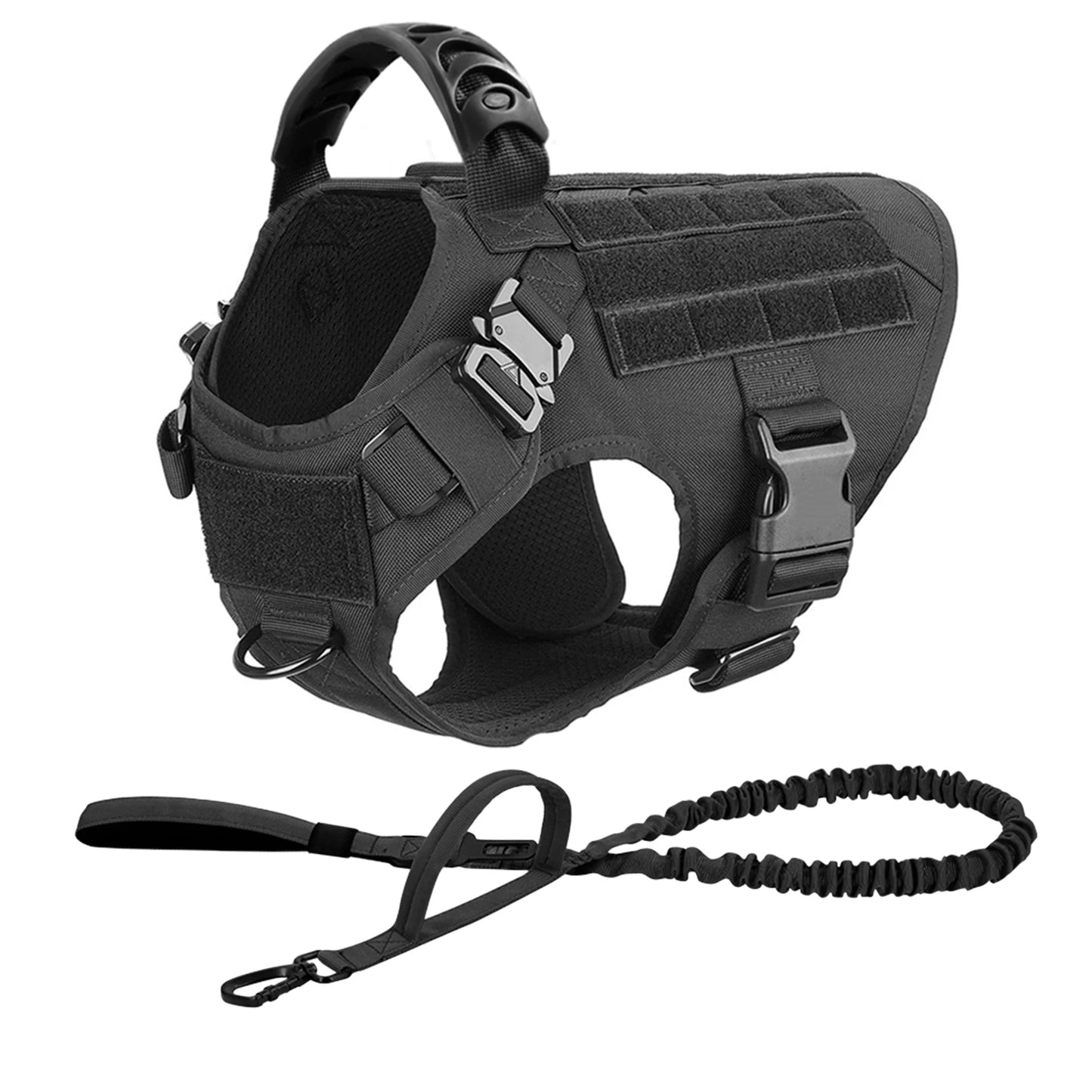 Padded Nylon Dog Harness And Leash Set For Training Walks