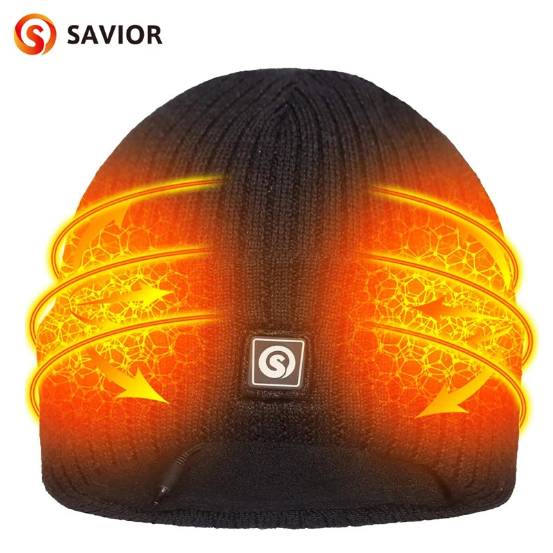 Savior Rechargeable Electric Heated Winter Wool Beanie Cap