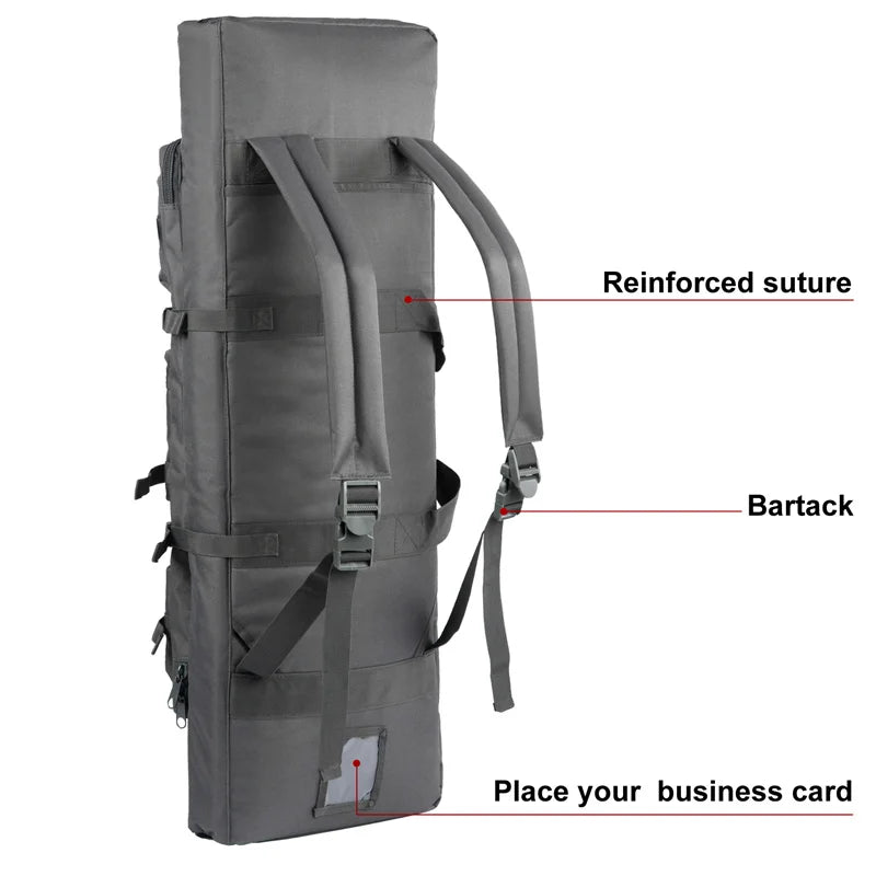 LQARMY Tactical Double Rifle Case Molle Hunting Airsoft Backpack