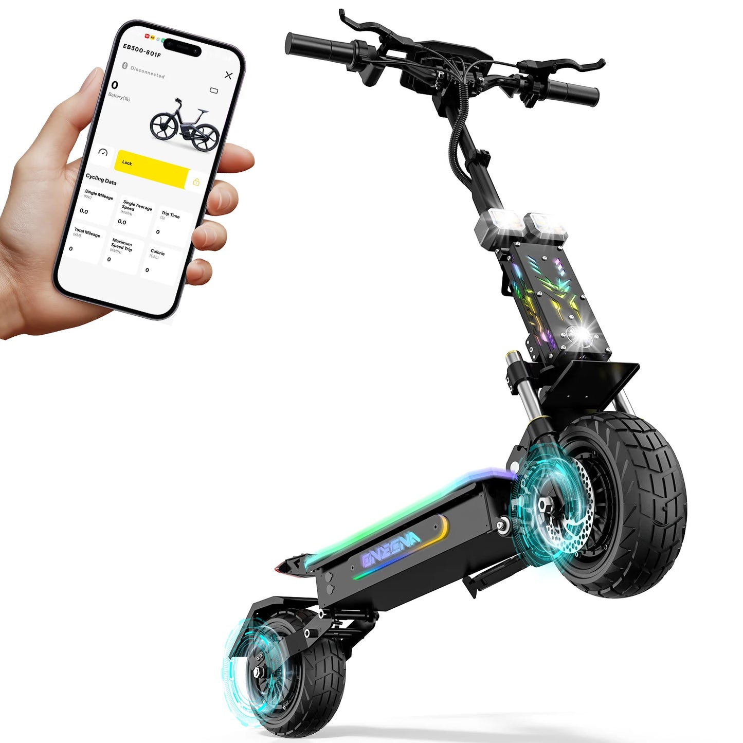 OneCna Gt7 Dual Motor Electric Scooter Featuring App Control