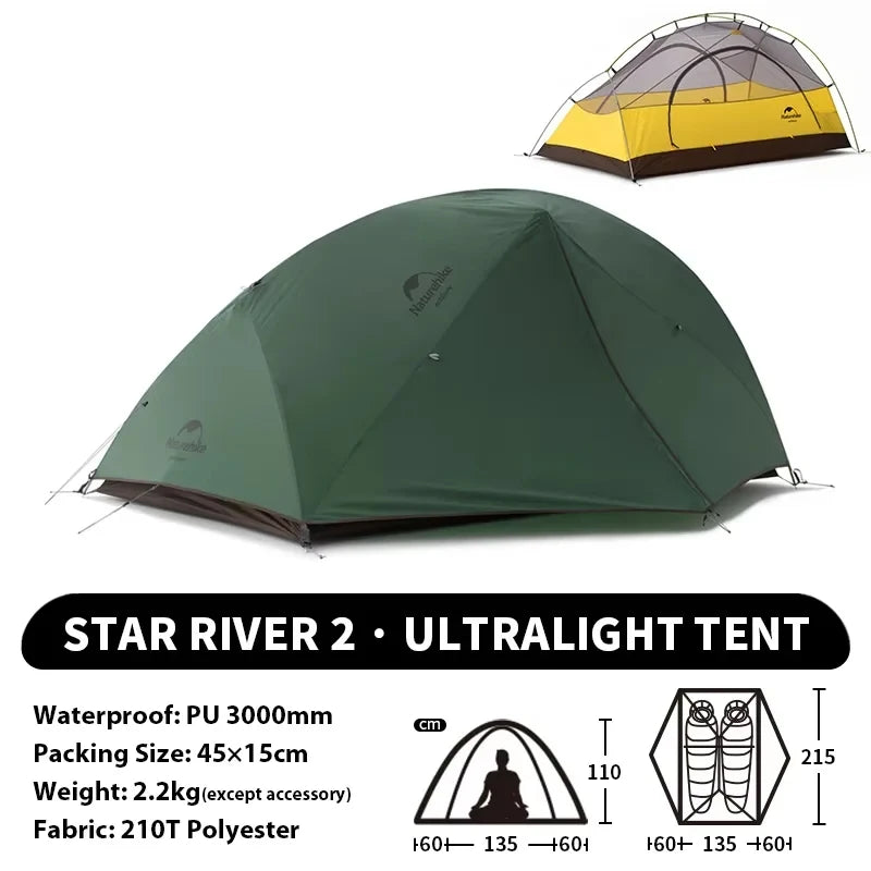 Naturehike Star River Ultralight Double Layer Waterproof Camping Tent