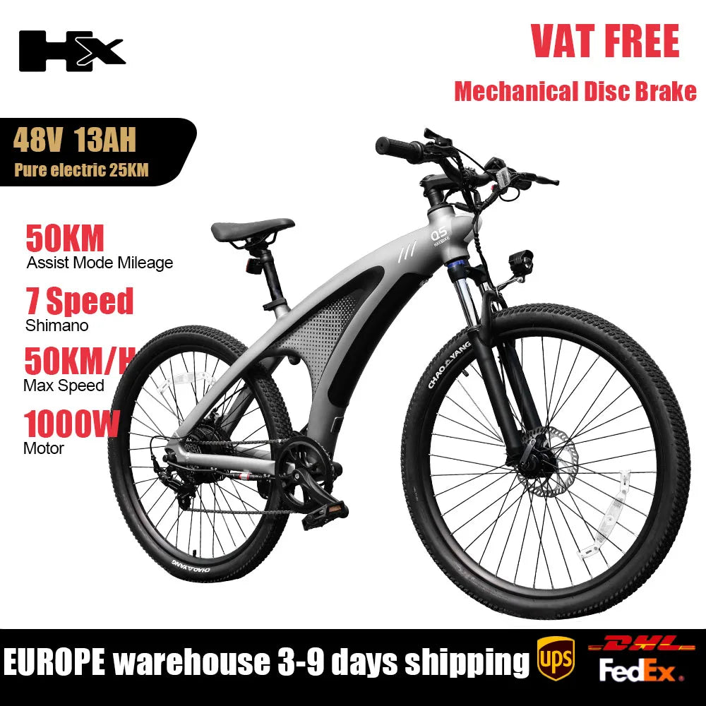 Huanci Electric Mountain Bike With Torque Sensor And Removable Battery
