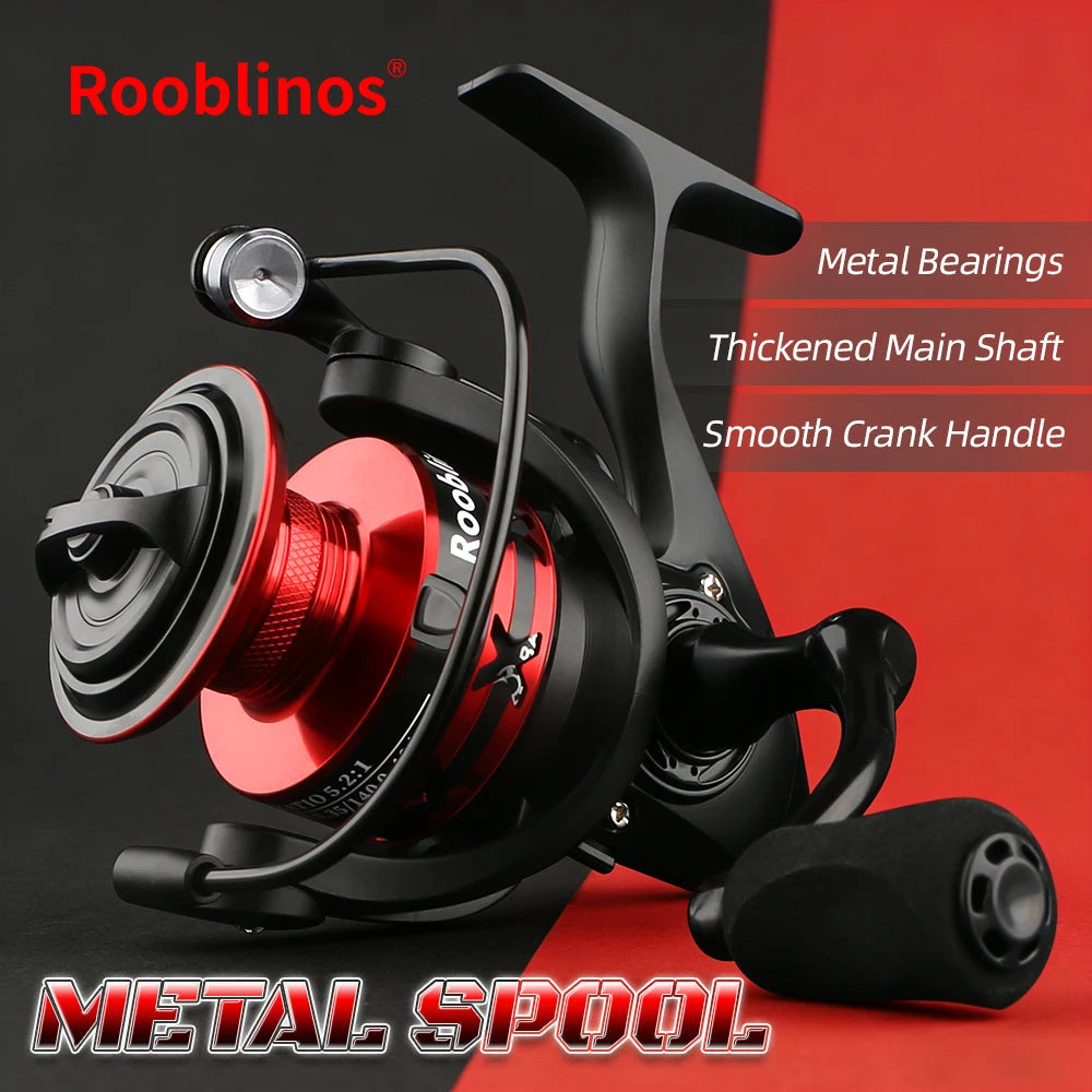 Rooblinos HT Spinning Reel 5.2 Gear Ratio Lightweight Fishing Reel