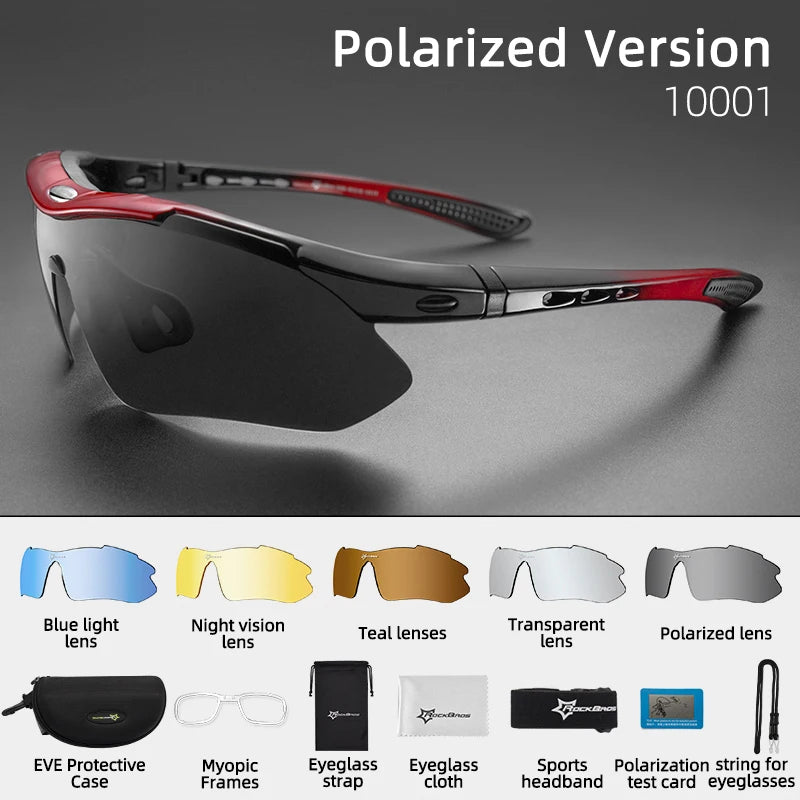 Rockbros Polarized Cycling Glasses For Road And Mountain Biking