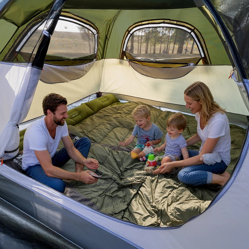 Night Cat Instant Hydraulic Camping Tent Double Layer Waterproof