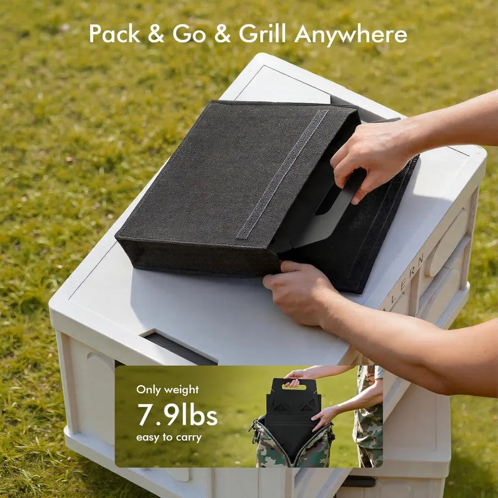 XIUWO Portable Folding Charcoal Grill For Camping And Outdoor Cooking