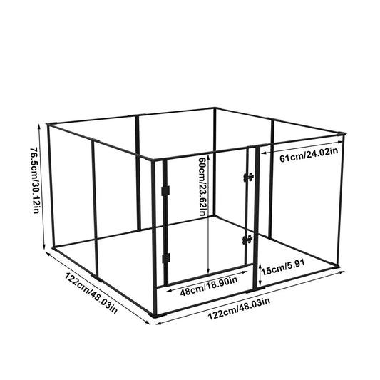 BINGOPAW Acrylic Dog Playpen for Indoor Exercise and Puppy Training