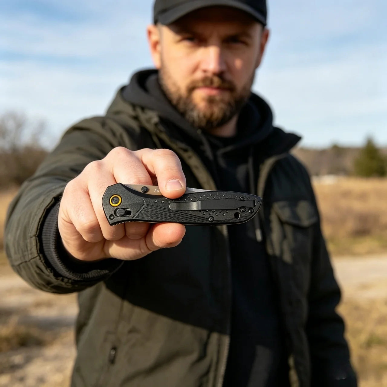 HX Outdoors 9Cr18MoV Blade Folding Pocket Knife With Axis Lock