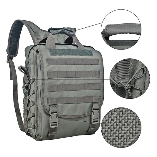 LQARMY Tactical Molle Laptop Messenger Backpack For Outdoor Use