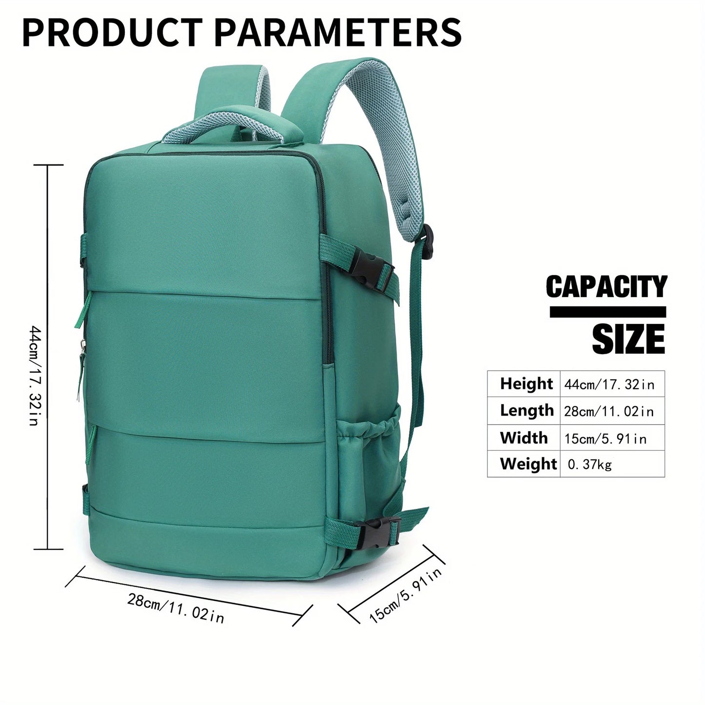 JSERYISGN Nylon Casual Unisex Travel And Hiking Backpack