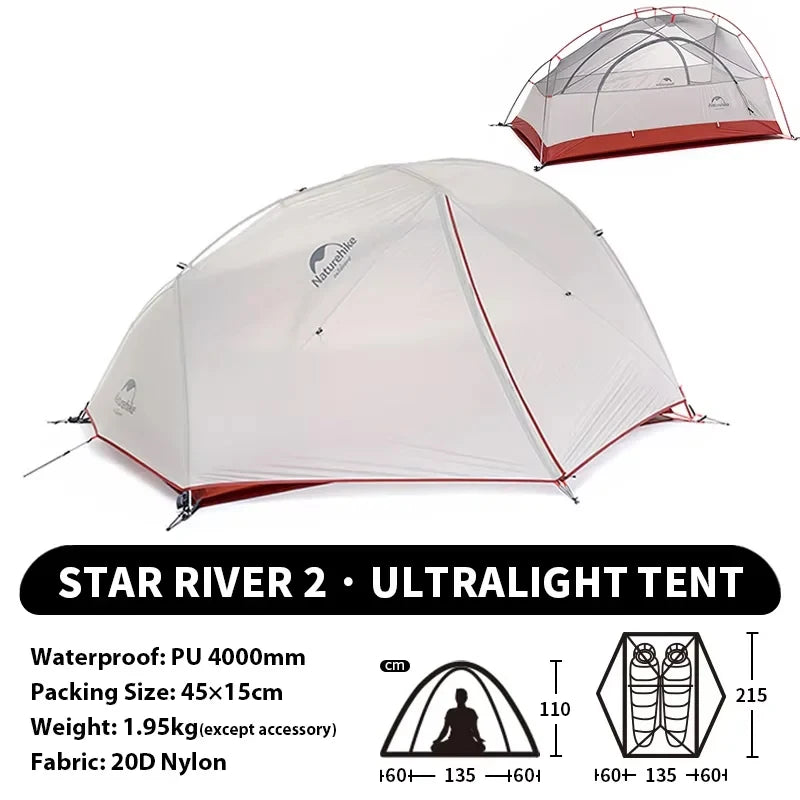 Naturehike Star River Ultralight Double Layer Waterproof Camping Tent