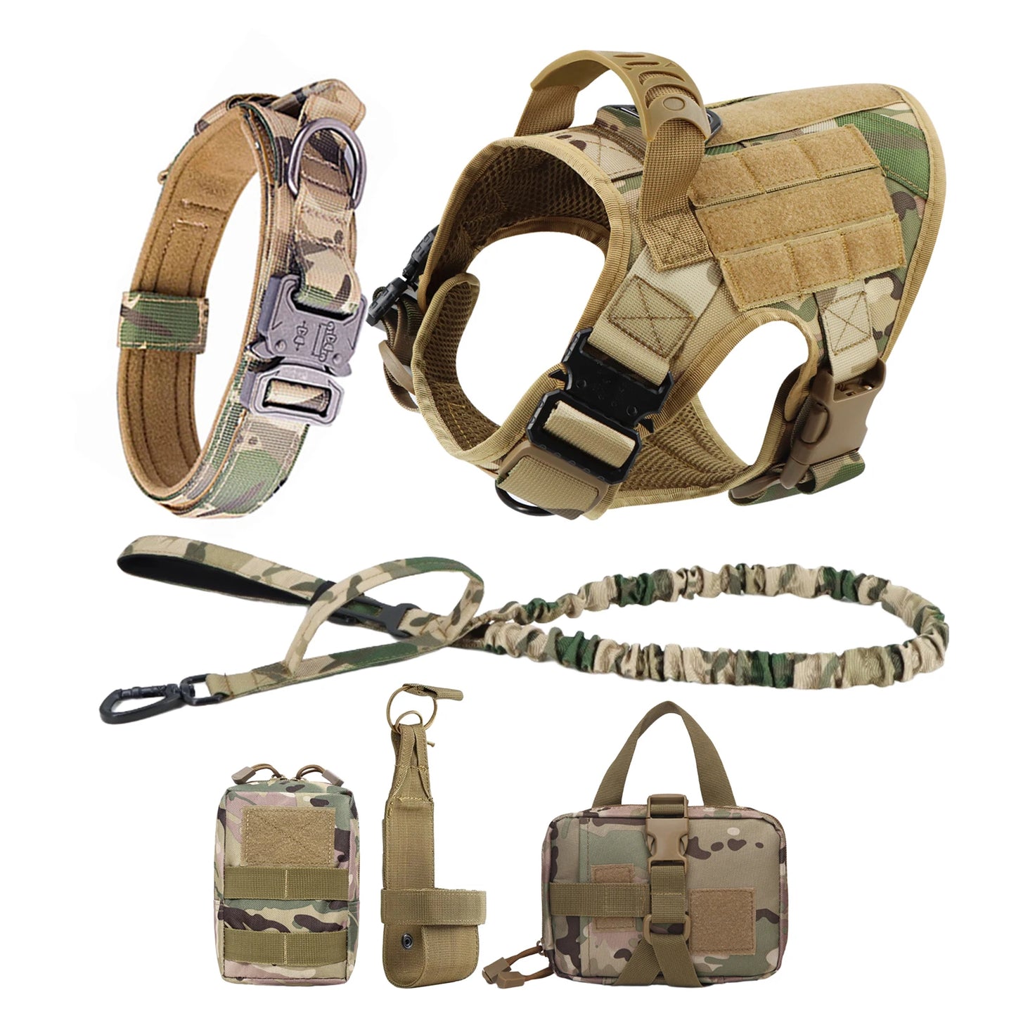 Padded Nylon Dog Harness And Leash Set For Training Walks