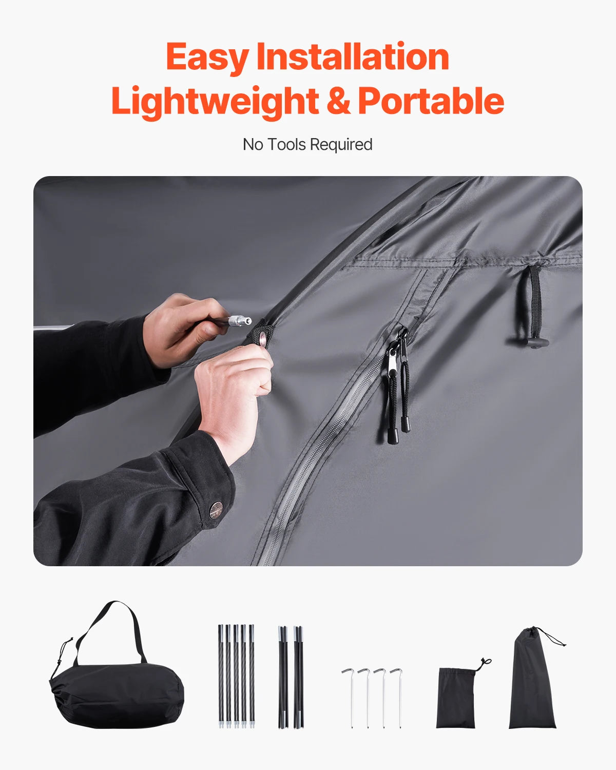 SucceBuy Waterproof Outdoor Bike Storage Tent With Ventilated Roof