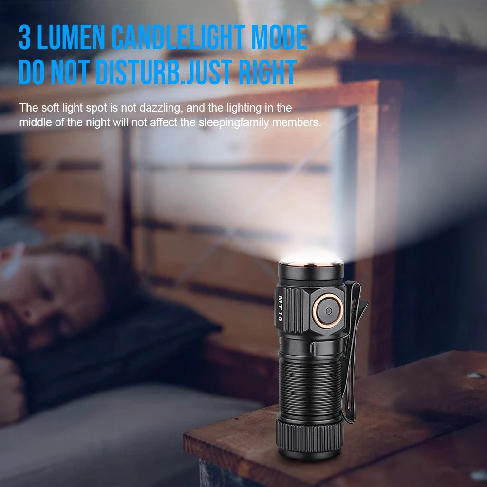 TrustFire MT10 1000 Lumens Rechargeable LED EDC Magnetic Flashlight