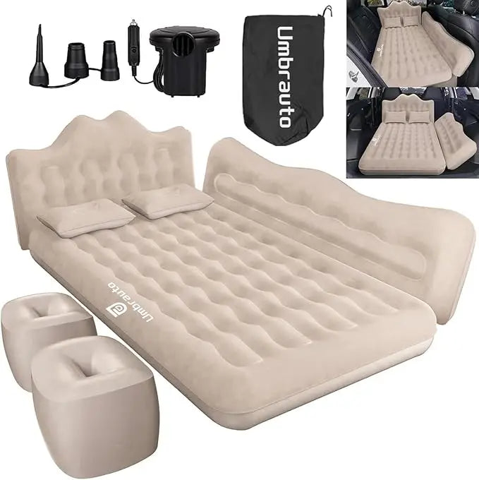 Umbrauto Inflatable Car Air Mattress For SUV Travel Camping Bed