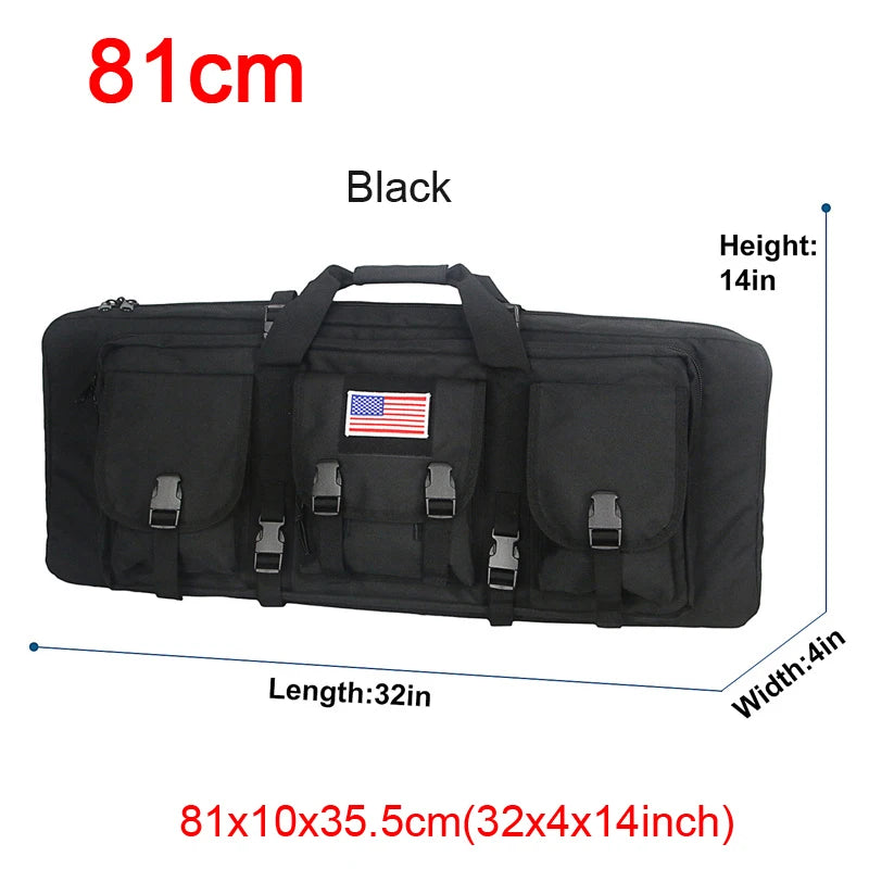 LQARMY Tactical Double Rifle Case Molle Hunting Airsoft Backpack