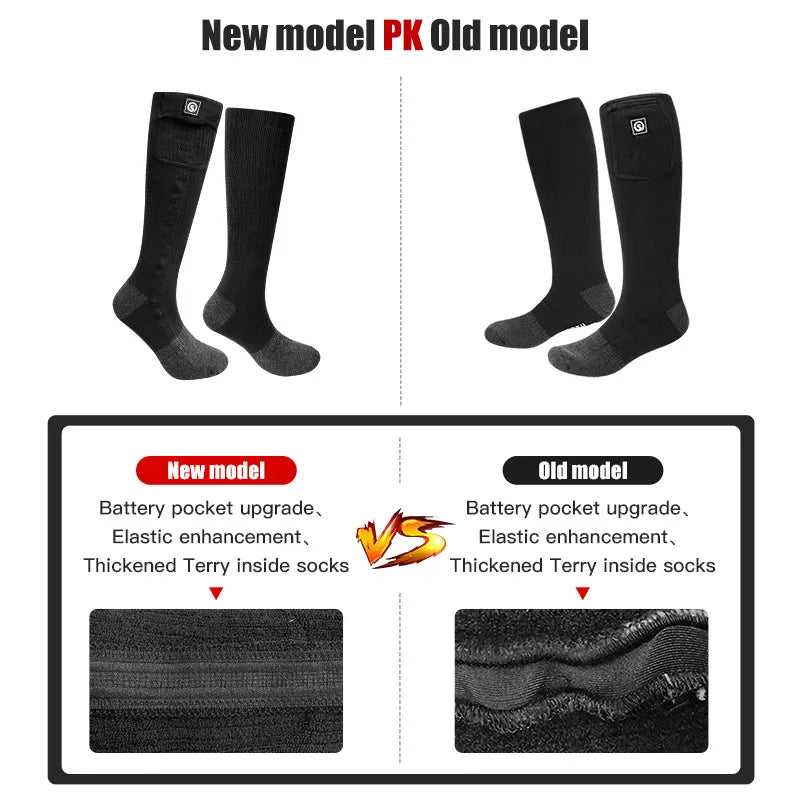 Snow Deer Heated Socks Winter Thermal Stockings Rechargeable