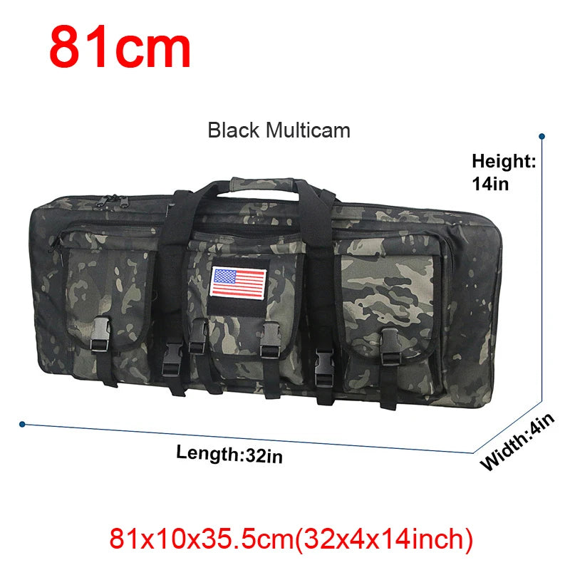 LQARMY Tactical Double Rifle Case Molle Hunting Airsoft Backpack