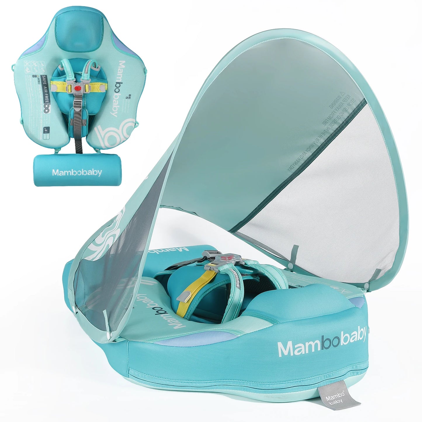 Mambobaby Baby Float Canopy Swimming Ring Infant Pool Toy