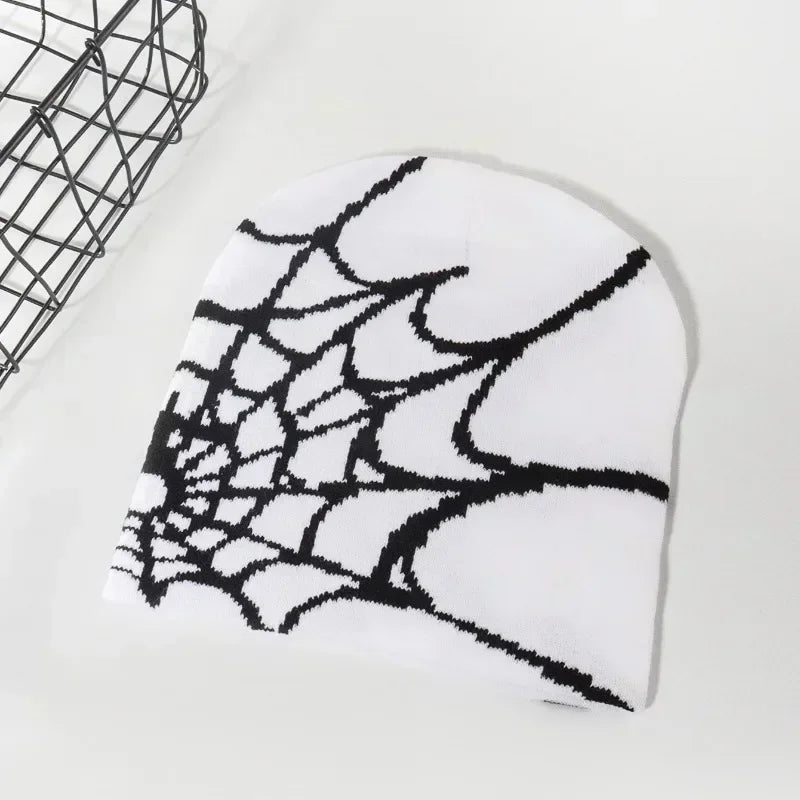 Spider Embroidered Knitted Winter Beanie Hat For Adults